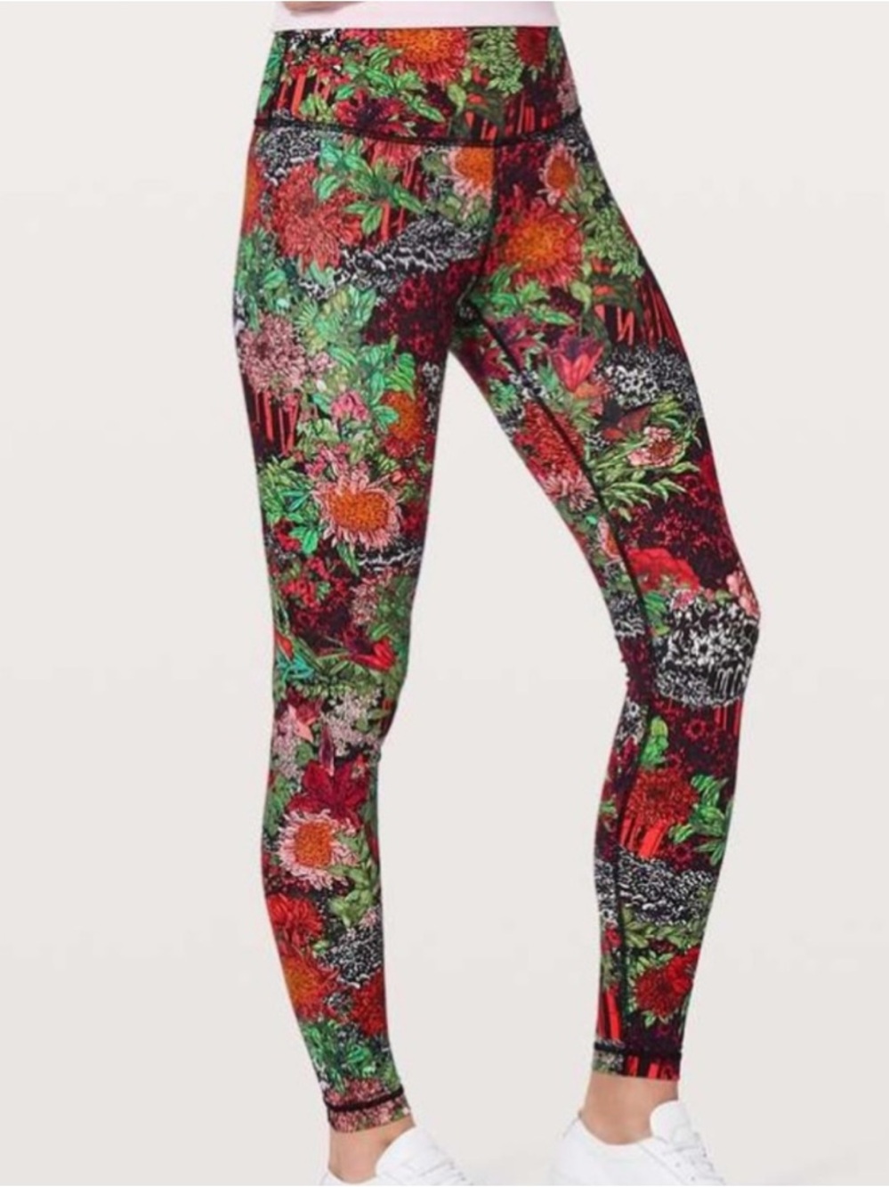Lululemon full length Wunder under zen garden print size 6